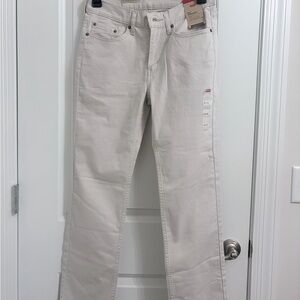Levi's Women's Off-White Straight-Leg Jeans NWT